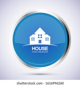 Home vector image to be used in web applications, mobile applications and print media. Abstract house logo design template. Colorful sign. Universal vector icon