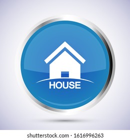 Home vector image to be used in web applications, mobile applications and print media. Abstract house logo design template. Colorful sign. Universal vector icon