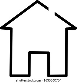 Home vector image to be used in web applications, mobile applications and print media. Abstract house logo design template. Colorful sign. Universal vector icon. Line House symbol isolated