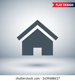 Home vector image to be used in web applications, mobile applications and print media. Abstract house logo design template. Colorful sign. Universal vector icon