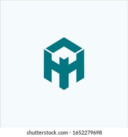 home vector with initial HH design letter vector template