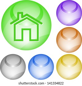 Em casa. Elemento de interface de vetor.