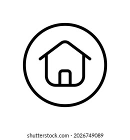 Home vector line icon . Editable Stroke