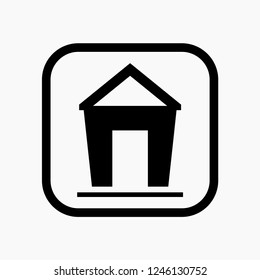 Home Vector Line Icon. House Symbol