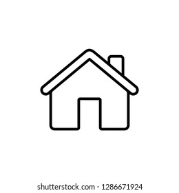 Home Vector Line Icon. House Symbol