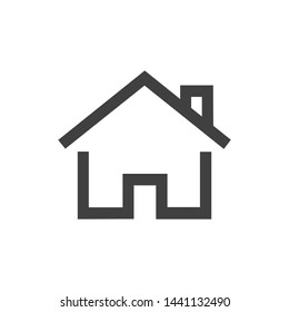 Home Line Icon House Outline Filled Stock Vector (Royalty Free ...