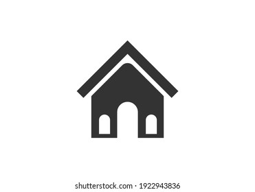 Icono de línea del vector del hogar. Símbolo de la casa