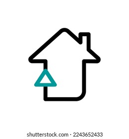Icono de línea del vector del hogar. Símbolo de la casa. icono del botón Inicio.