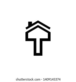 home vector logo design with initial. real estate logo