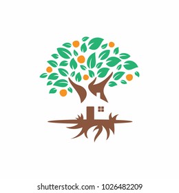 Home vector logo icon illustration
