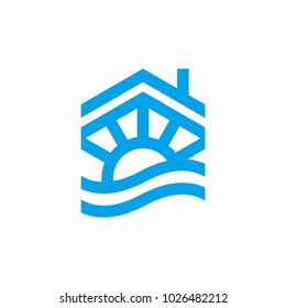 Home vector logo icon illustration
