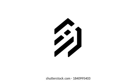 Home vector logo, Line building vector logo