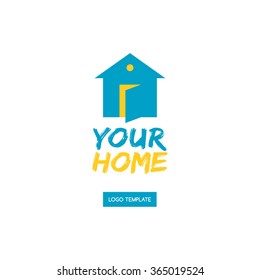 Home vector logo template design