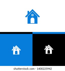 Home Vector Logo Template For icon Real Estate Industrial