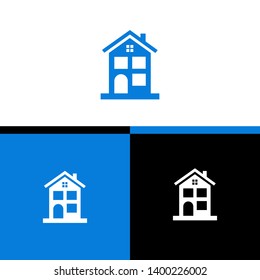 Home Vector Logo Template For icon Real Estate Industrial