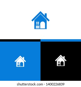 Home Vector Logo Template For icon Real Estate Industrial