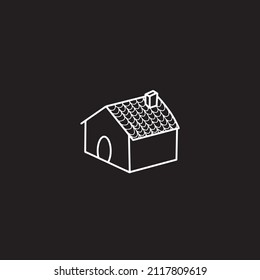 Home vector logo template for real estate company. Illustration of roof. Design element. Creative idea for logotype. EPS10.