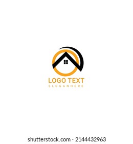 Home vector logo template for real estate company. Illustration of roof. Design element. Creative idea for logotype. EPS10.