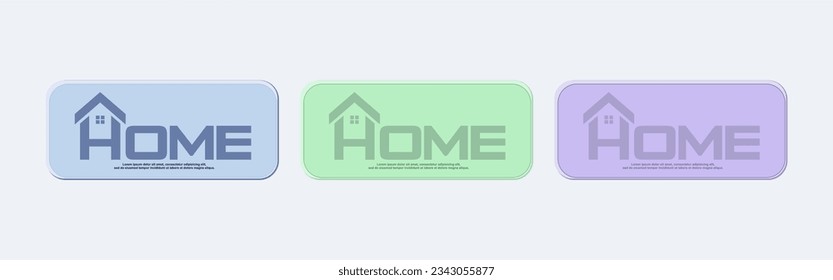 Plantilla de logotipo del vector del hogar para la empresa inmobiliaria.Elemento de diseño. Idea creativa para el logotipo. 