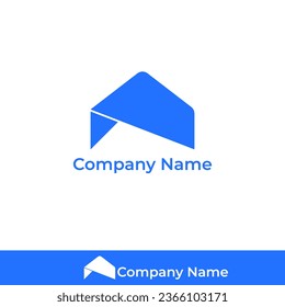 Home vector logo template for real estate company. Illustration of roof. Design element. Creative idea for logotype.