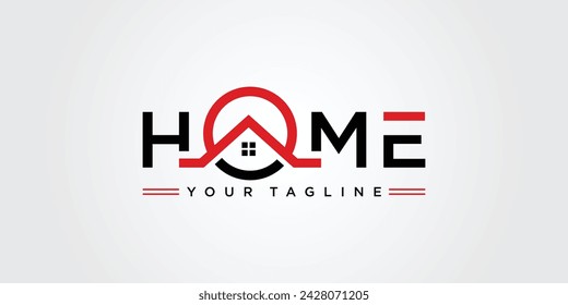Home vector logo template for real estate company