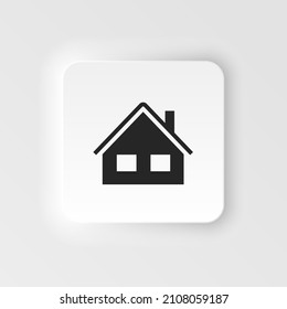 Home vector neumorphic style icon. House neumorphic style icon. Estate neumorphic style icon. Minimalist style. Vector home. House vector