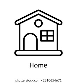 Home Vector  outline Icon Design illustration. User interface Symbol on White background EPS 10 File