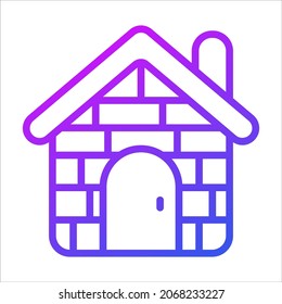 home vector outline icon. Modern thin line symbols. Collection of traditional elements.