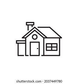 Ilustración de estilo de icono de contorno del vector de inicio. archivo Eps 10