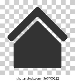 Home vector pictograph. Illustration style is flat iconic gray symbol on a transparent background.