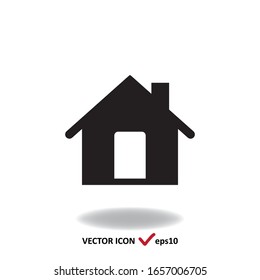 Home vector simple classic icon isolated on white