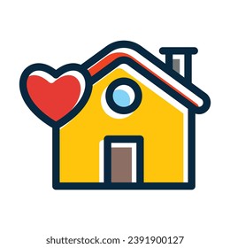 Home Vector Thick Line Filled Dark Colors Icons For Personal And Commercial Use.
