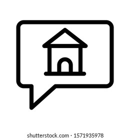 home vector thin line icon  