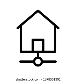 home vector thin line icon 