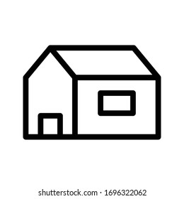 icono de línea delgada del vector de hogar 