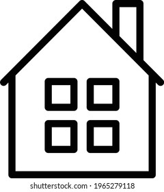 Home-Vektorgrafik-Dünnzeilensymbol