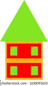 Home vector.Bright house on a white background.Vector illustration.