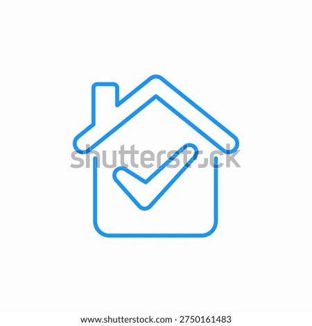 home verified icon sign vector