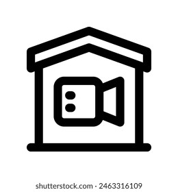 home video call icon. vector line icon for your website, mobile, presentation, and logo design.
