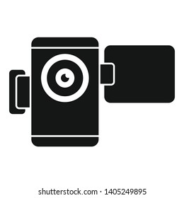 Home video camera icon. Simple illustration of home video camera vector icon for web design isolated on white background
