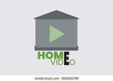 Home Video logo vector illustration. Video play symbol design. 