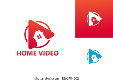 Home Video Play Logo Template Design Vector, Emblem, Design Concept, Creative Symbol, Icon