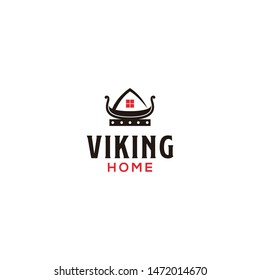 Home viking logo vector template