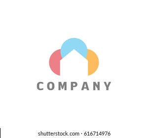 Home vintage vector logo. Home logo