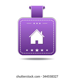 Home Violet Vector Icon Design