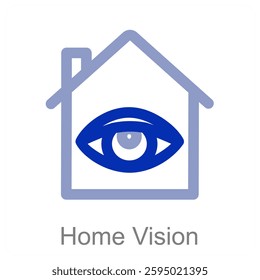 Home Vision and house icon concept