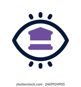 home vision icon. vector dual tone icon for your website, mobile, presentation, and logo design.