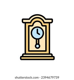 Home Wall Clock Icon Vector Illustration