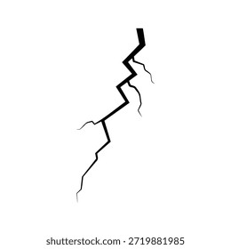 Home wall crack silhouette vector flat illustration design.