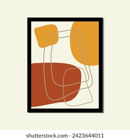 decoración de pared del hogar Afiche A3 A4 forma orgánica arte de pintura abstracta moderna de color suave. estilo de línea escandinavo contemporáneo minimalista de moda, mano dibujada para la plantilla de cubierta de papel tapizado de postal.